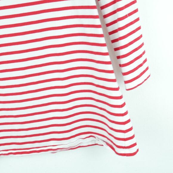 Tuckernuck Small Top Red White Breton Stripe Odie Tee Nautical Preppy Coastal - Picture 3 of 6